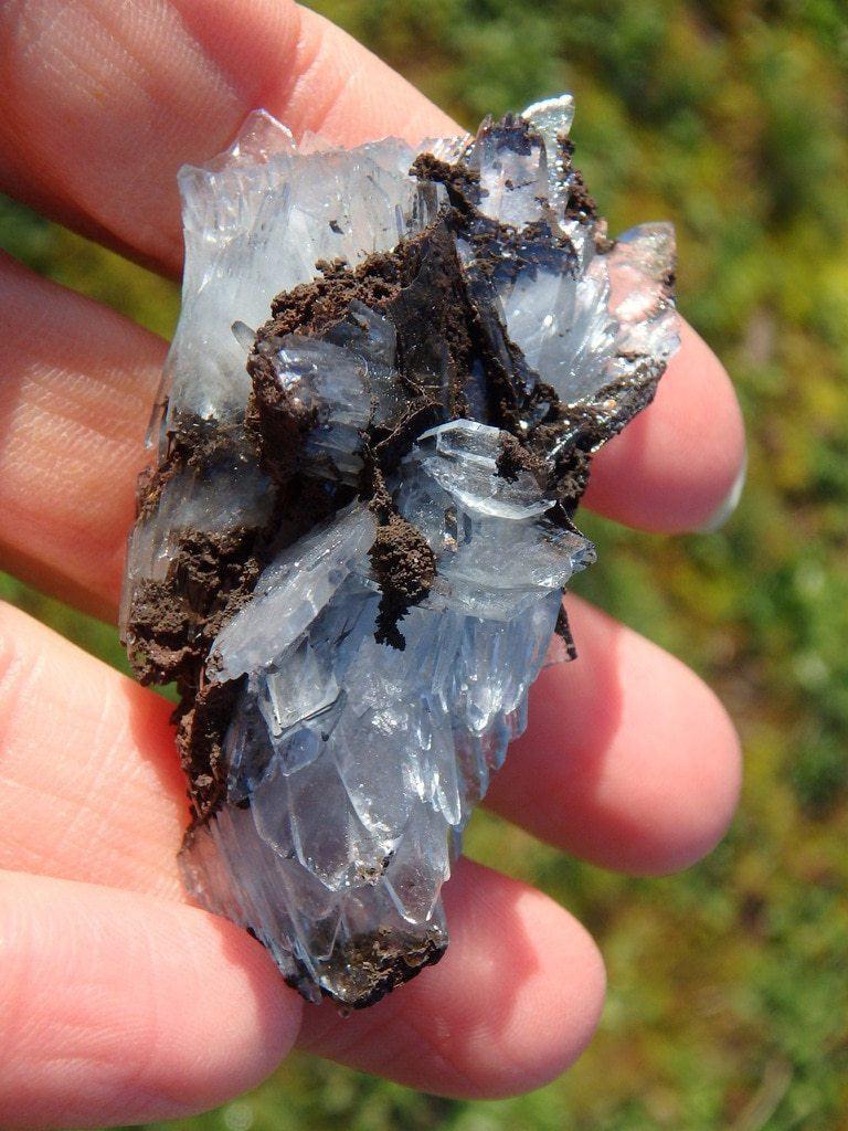 Amazing Find! Sky Blue Barite Cluster Specimen - Earth Family Crystals