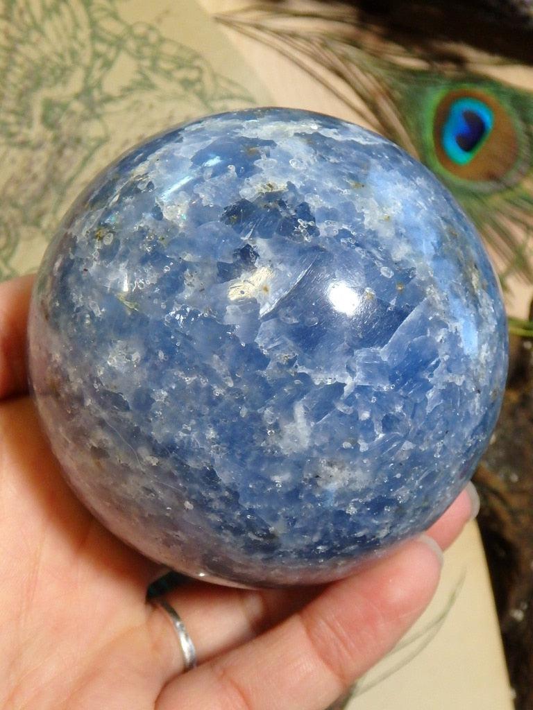 Jumbo Dark Blue Calcite Sphere 1 - Earth Family Crystals