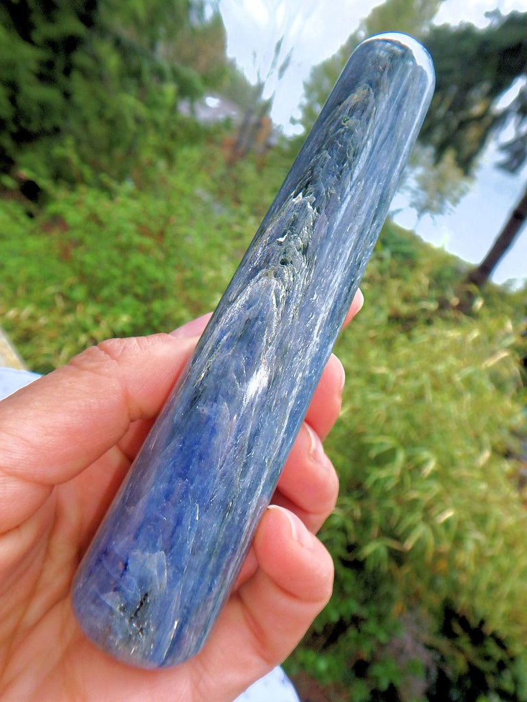 Stunning Blue Kyanite Polished Wand - Earth Family Crystals
