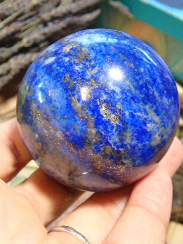 Celestial Blue Lapis Lazuli Gemstone Sphere 1 - Earth Family Crystals