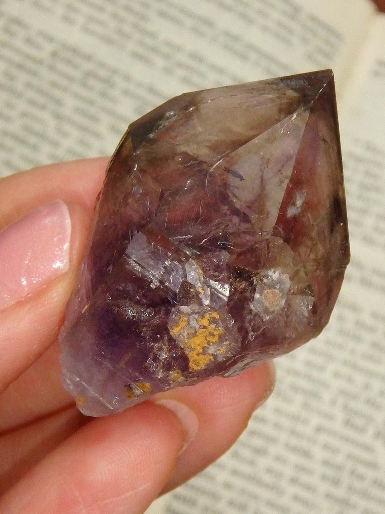 Water Bubble Inclusions Brandberg Amethyst & Smoky Specimen With Self Healing From Namibia - Earth Family Crystals
