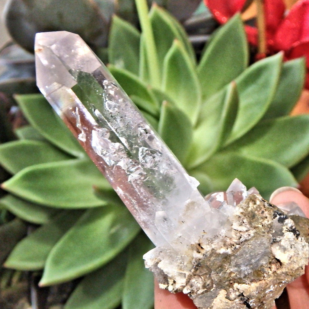 Moving Water Bubble Brandberg Quartz Cluster1 - Earth Family Crystals