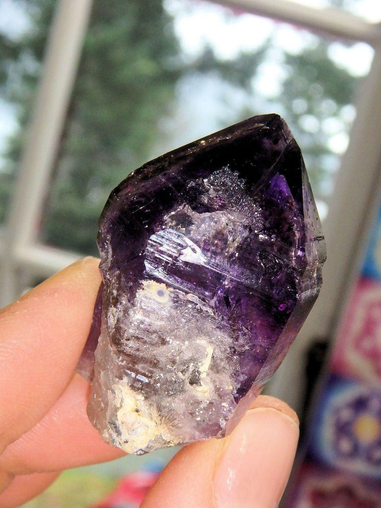 Amazing Deep Purple Brandberg Amethyst Natural Point - Earth Family Crystals
