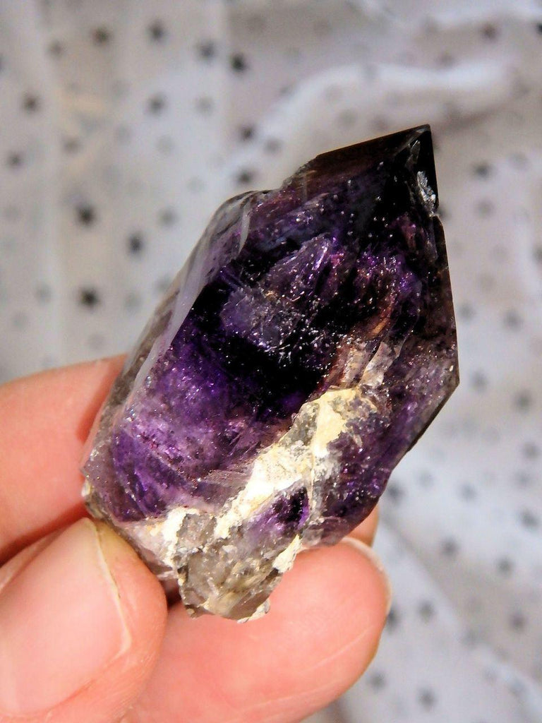 Amazing Deep Purple Brandberg Amethyst Natural Point - Earth Family Crystals