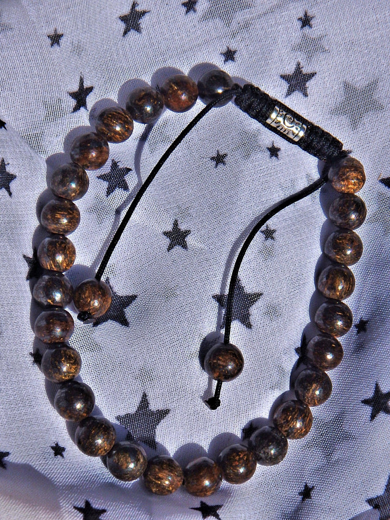 Brown Bronzite Bracelet on Adjustable Cord - Earth Family Crystals