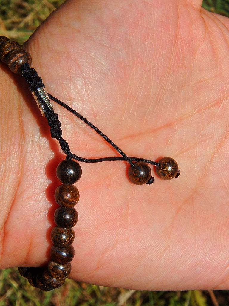 Brown Bronzite Bracelet on Adjustable Cord - Earth Family Crystals