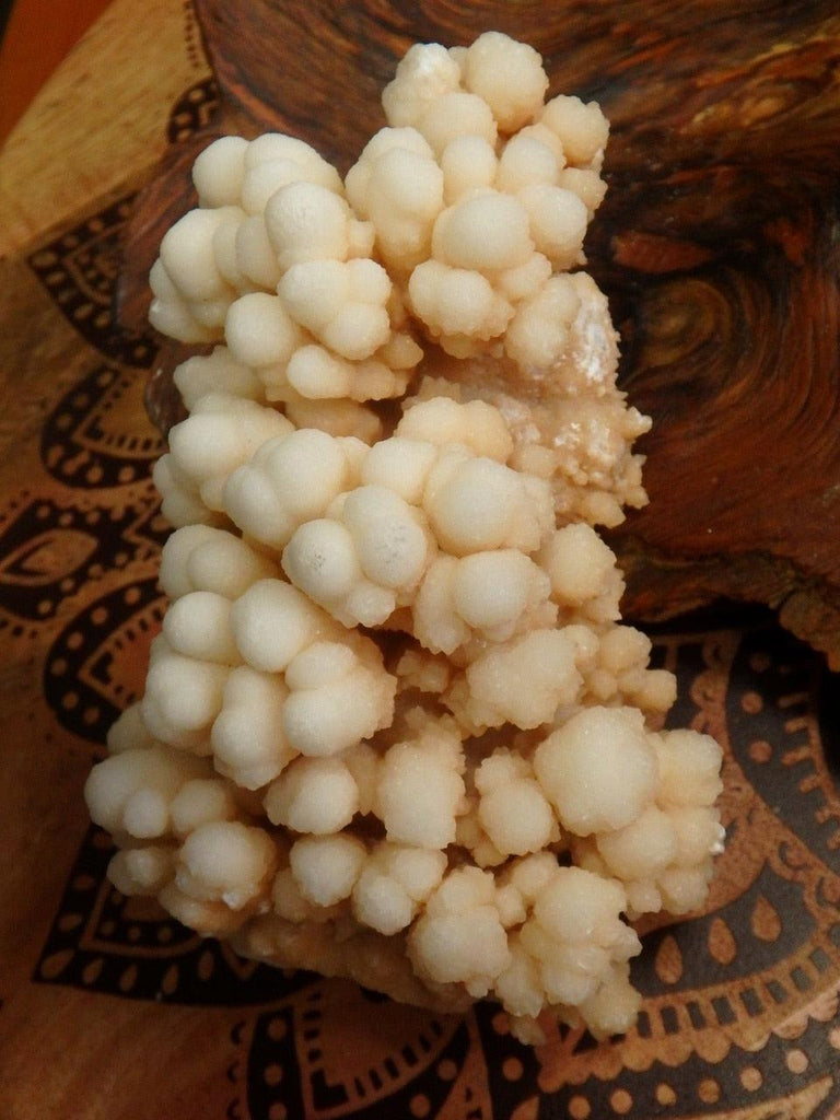 Large Peach Calcite Flower Display Specimen - Earth Family Crystals