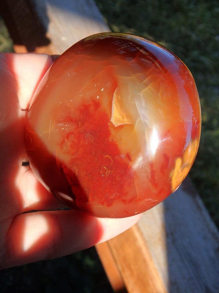 Uplifting Fire Orange Shiny Carnelian Specimen - Earth Family Crystals