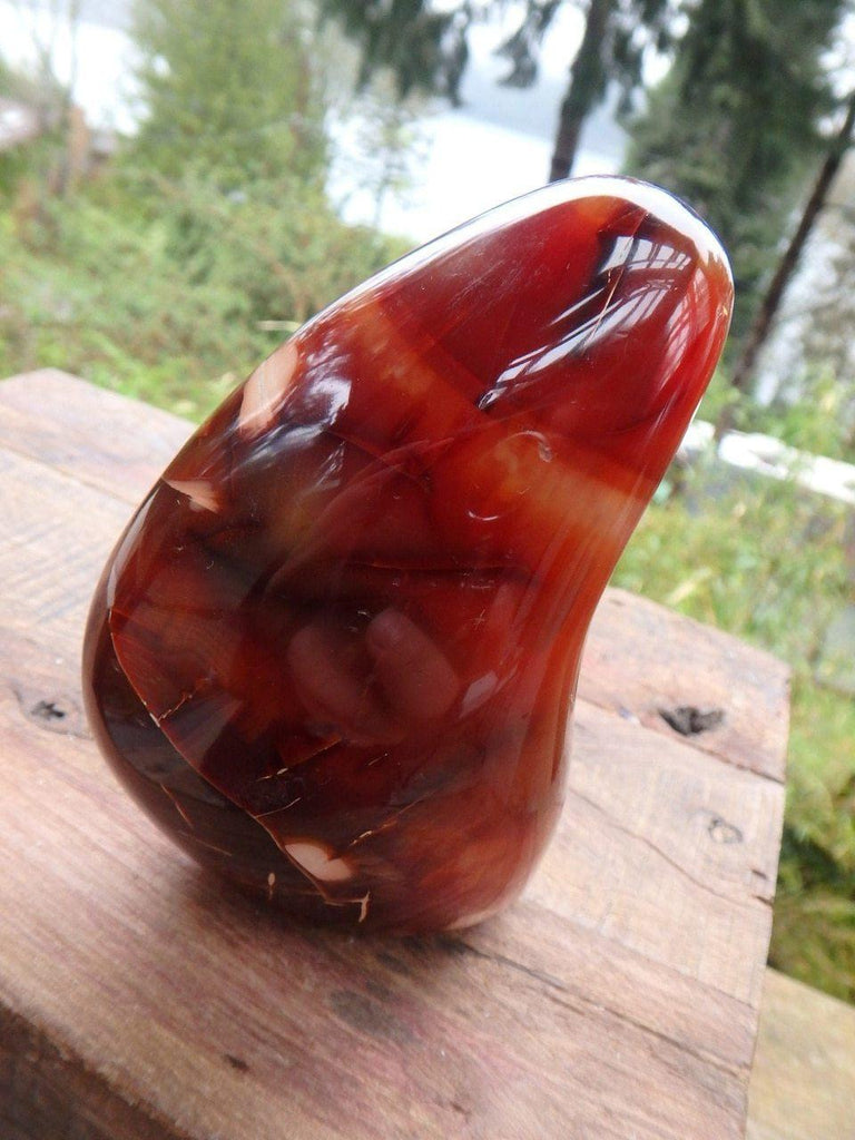 Cool Fire Red Flame Carnelian Display Specimen - Earth Family Crystals