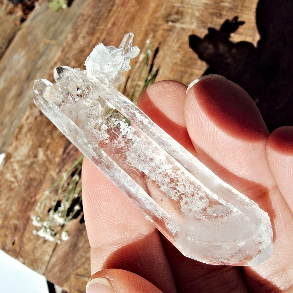 Brilliant Double Terminated Cathedral Quartz Point From Brazil - Earth Family Crystals