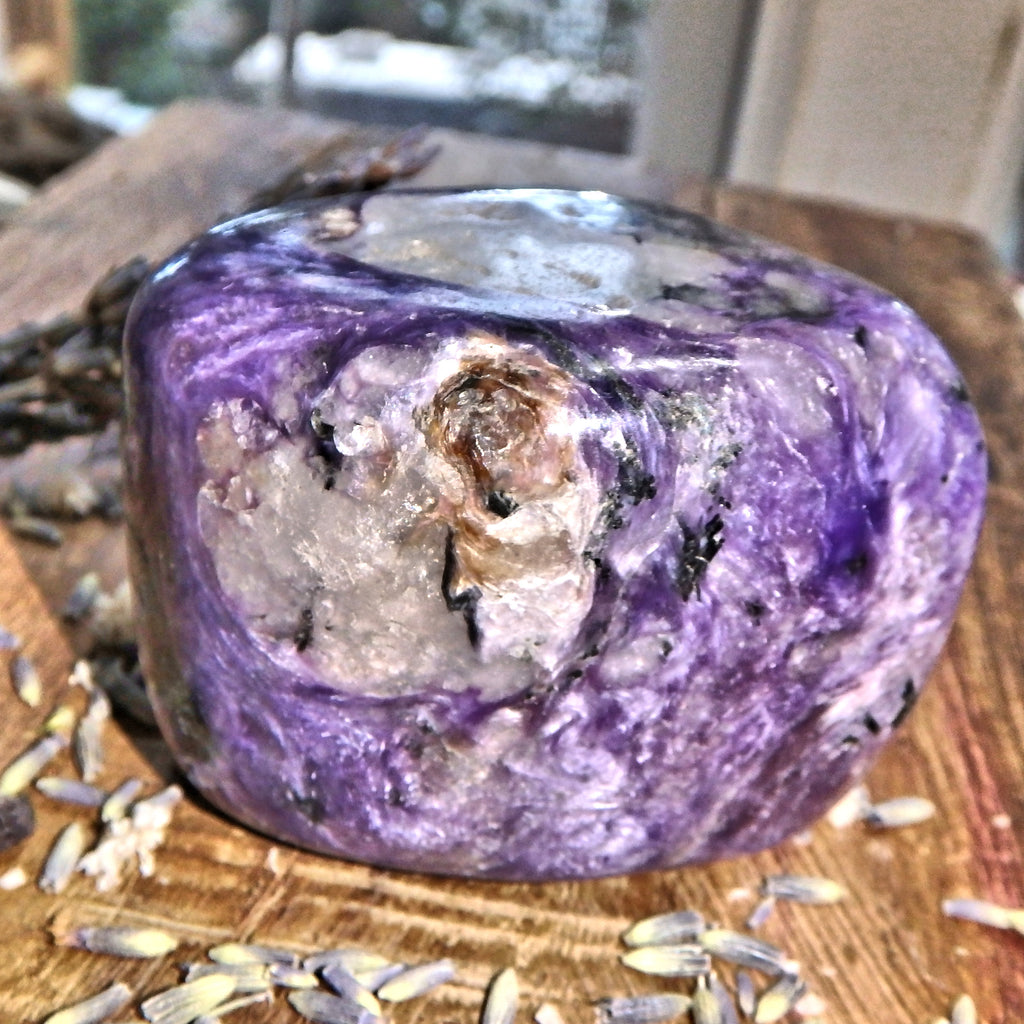 Swirls of Silky Purple Charoite Chunky Specimen - Earth Family Crystals