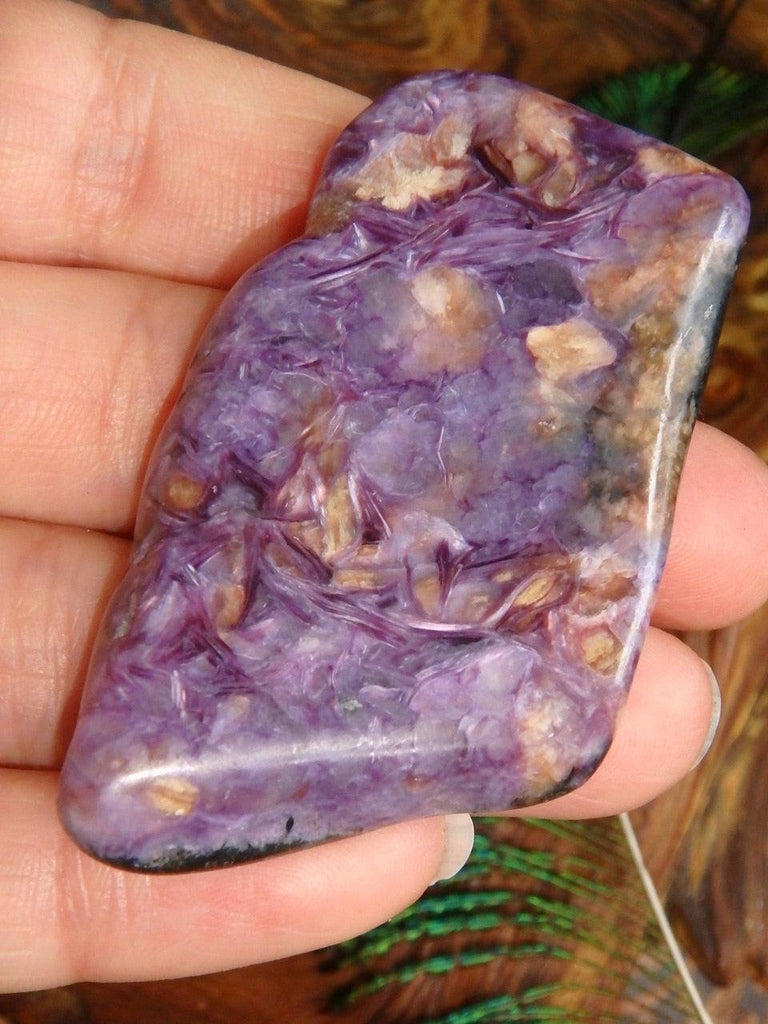 Gorgeous Silky Deep Purple Charoite Specimen Perfect for Body Layouts - Earth Family Crystals