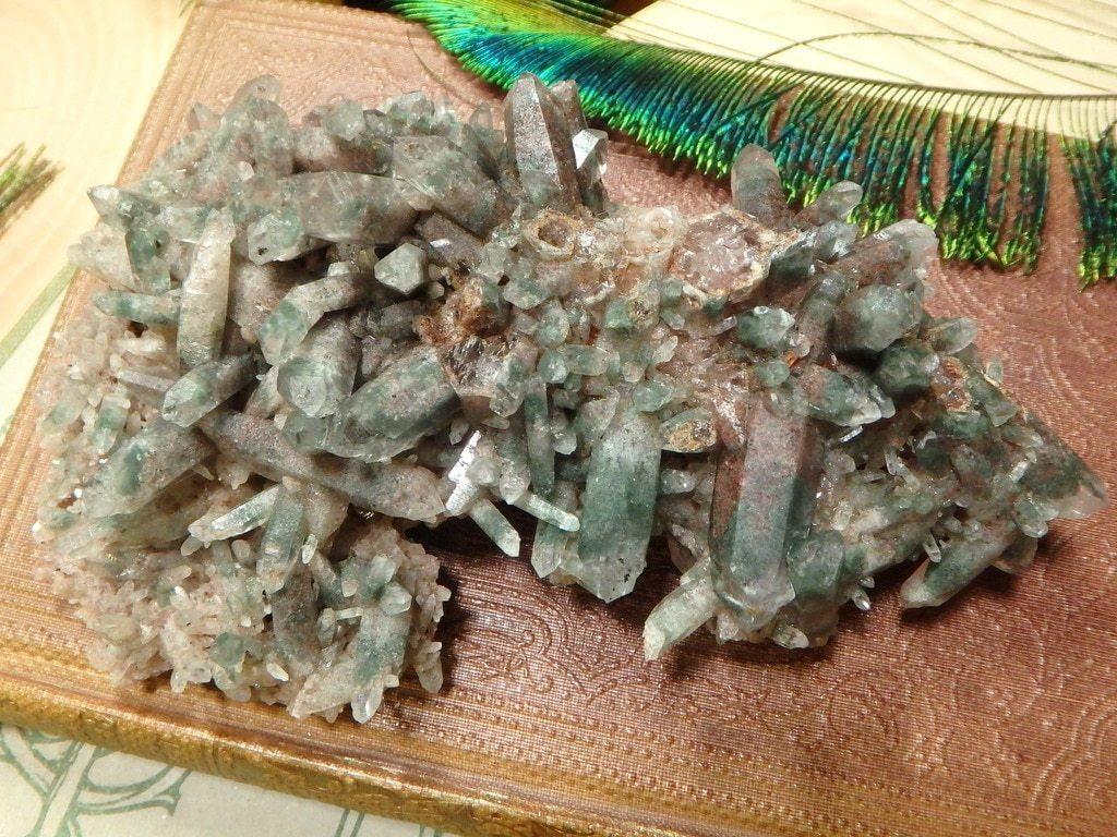 Amazing Himalayan Green Chlorite Quartz Cluster - Earth Family Crystals