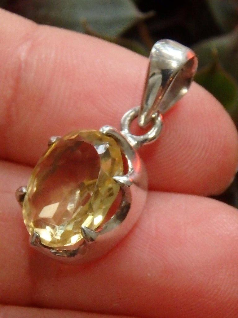 Golden Shine Faceted Natural & Dainty Citrine Pendant in Sterling Silver (Includes Silver Chain) - Earth Family Crystals