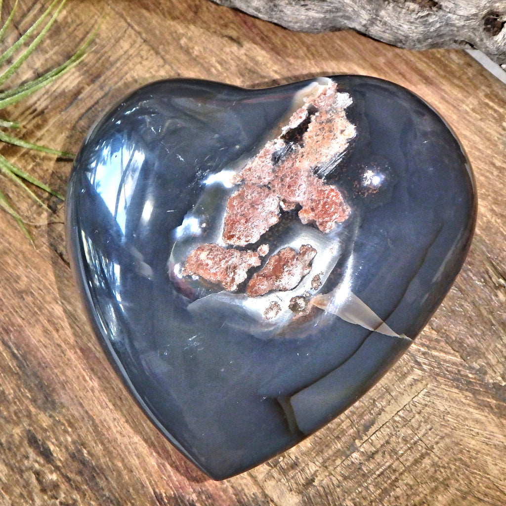 Fantastic Citrine Druzy & Agate Love Heart Carving - Earth Family Crystals