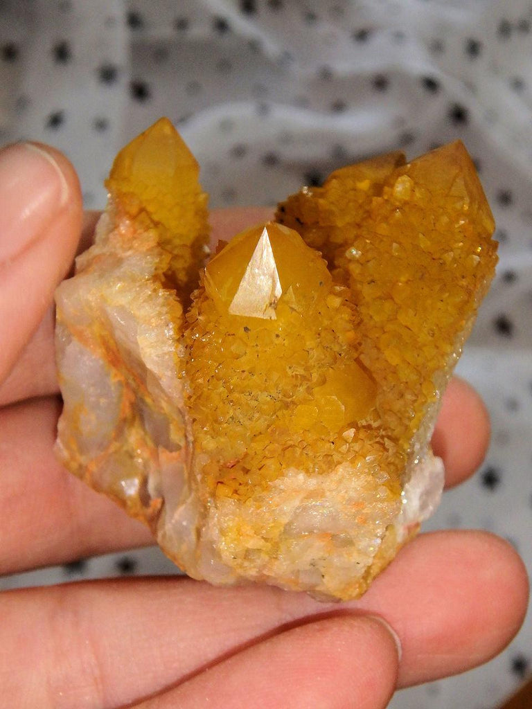 Uplifting Golden Citrine Spirit Quartz Point - Earth Family Crystals