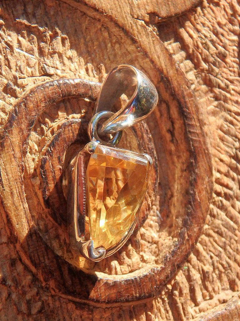 RESERVED For GAIL.M~ Cute Faceted Golden Citrine Pendant in Sterling Silver (Includes Silver Chain)1 - Earth Family Crystals