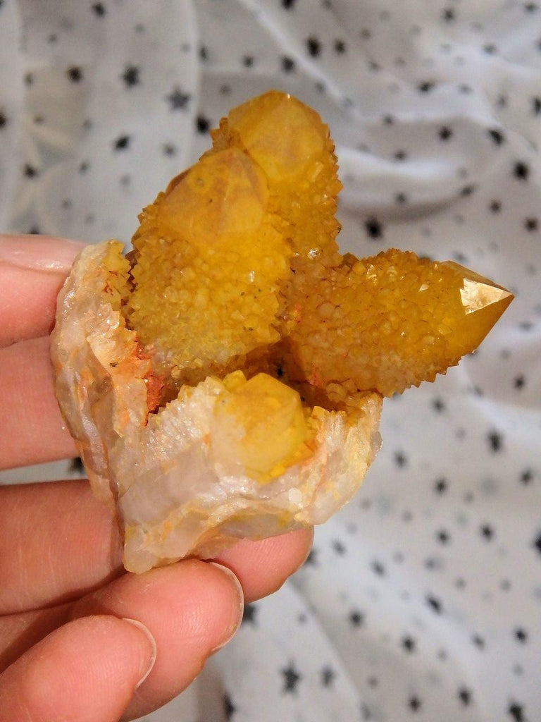 Uplifting Golden Citrine Spirit Quartz Point - Earth Family Crystals