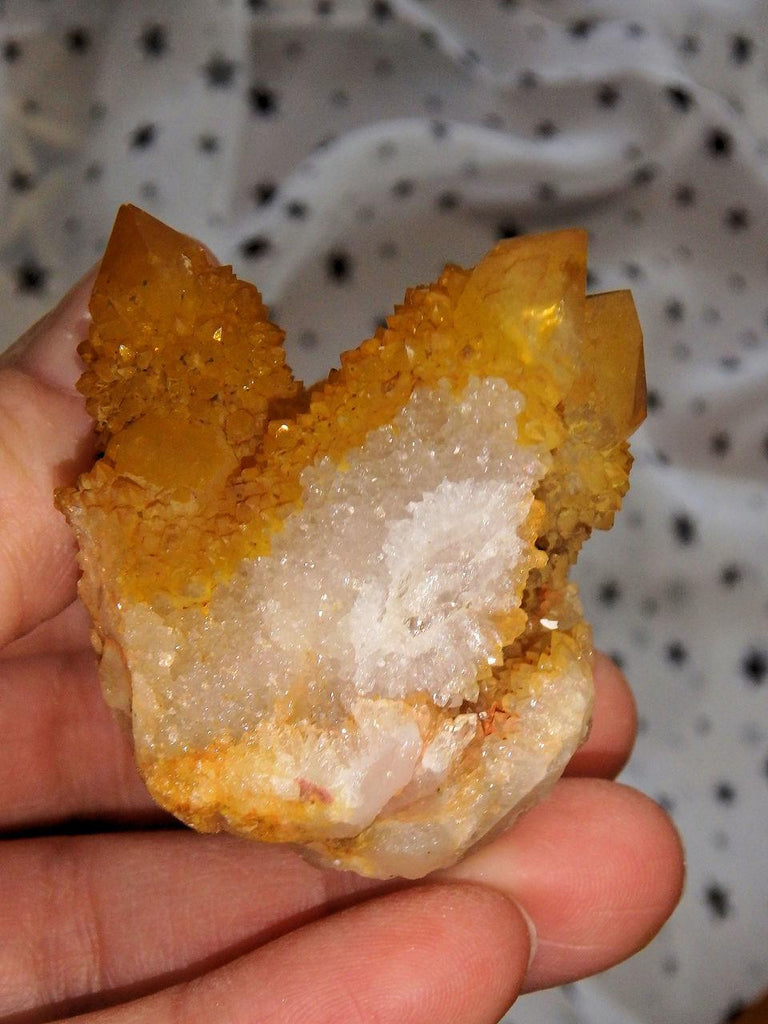 Uplifting Golden Citrine Spirit Quartz Point - Earth Family Crystals