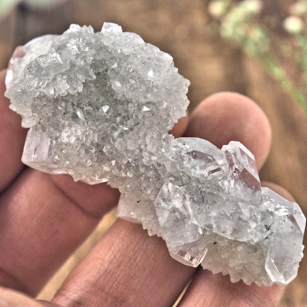 Gorgeous Gemmy Clear Apophyllite Point Specimen From India - Earth Family Crystals