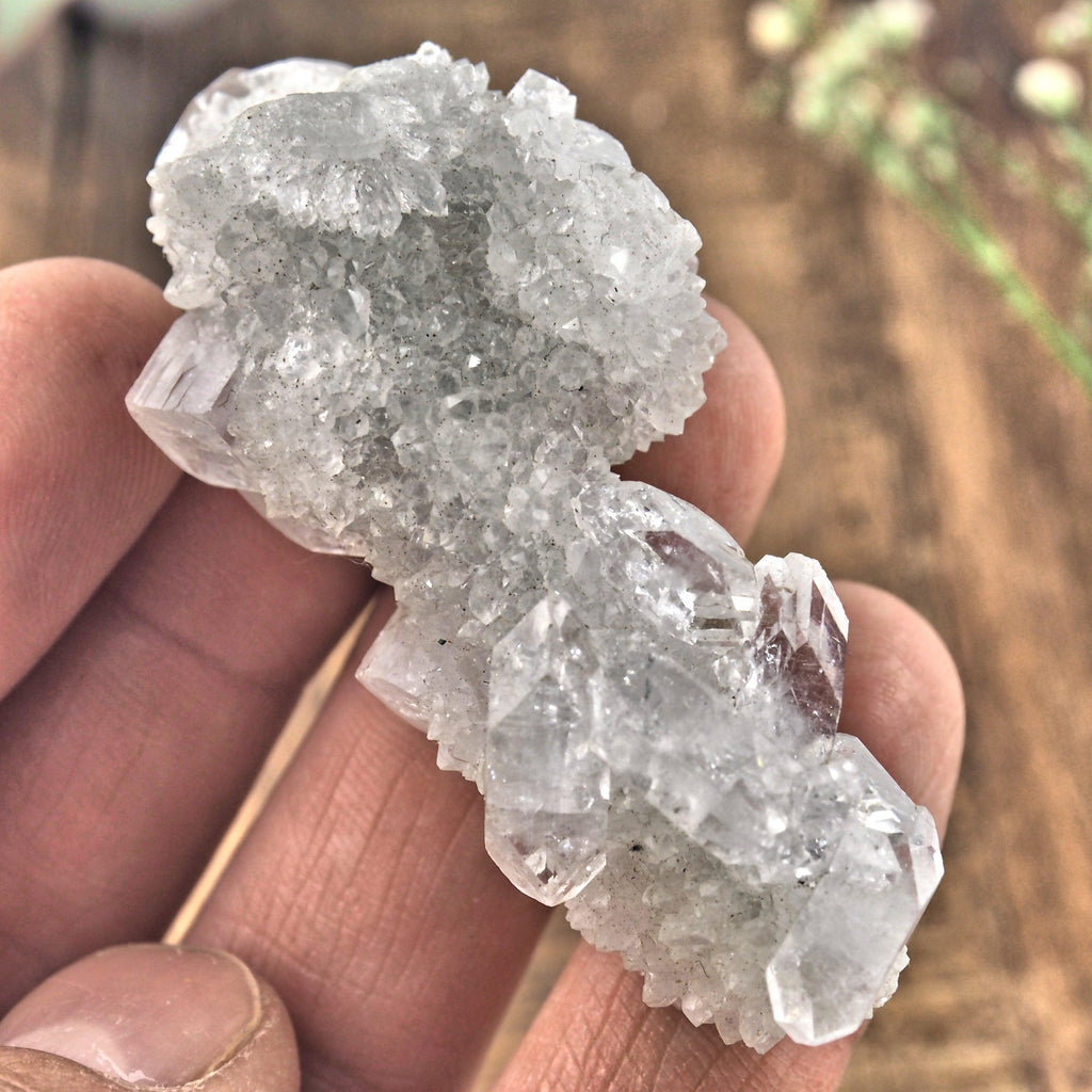 Gorgeous Gemmy Clear Apophyllite Point Specimen From India - Earth Family Crystals