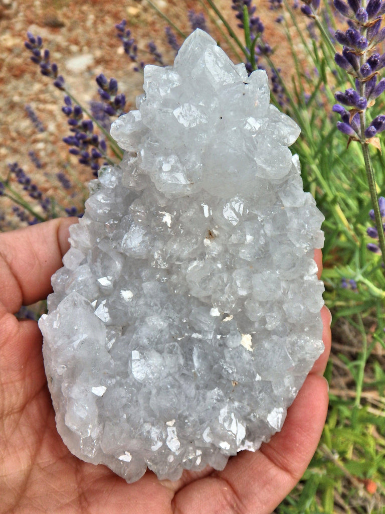 Brilliant Sparkle Clear Quartz Stalactite Cluster From India - Earth Family Crystals