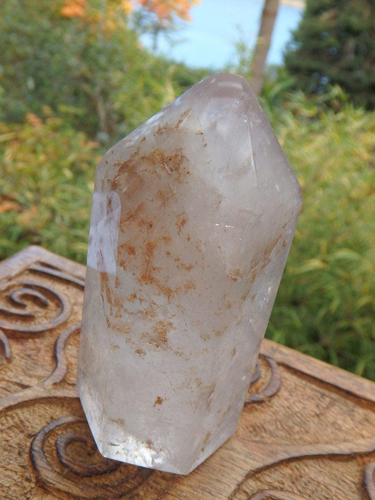 Clear Quartz Generator With Light Lithium Inclusions From Brazil - Earth Family Crystals