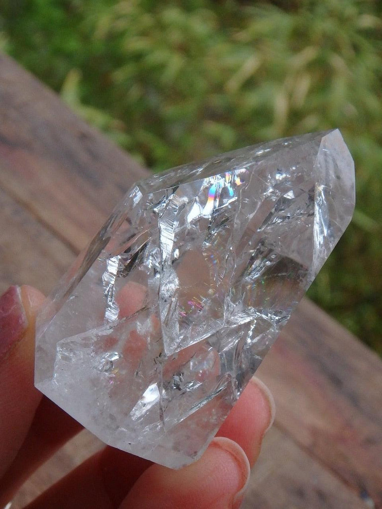 Fire & Ice Rainbow Filled Clear Quartz Tower (REDUCED) - Earth Family Crystals
