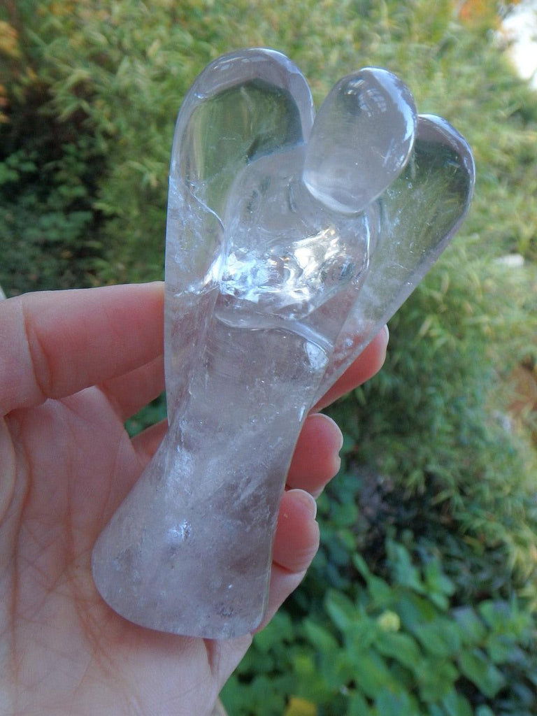 Lovely Clear Quartz Angel Carving - Earth Family Crystals