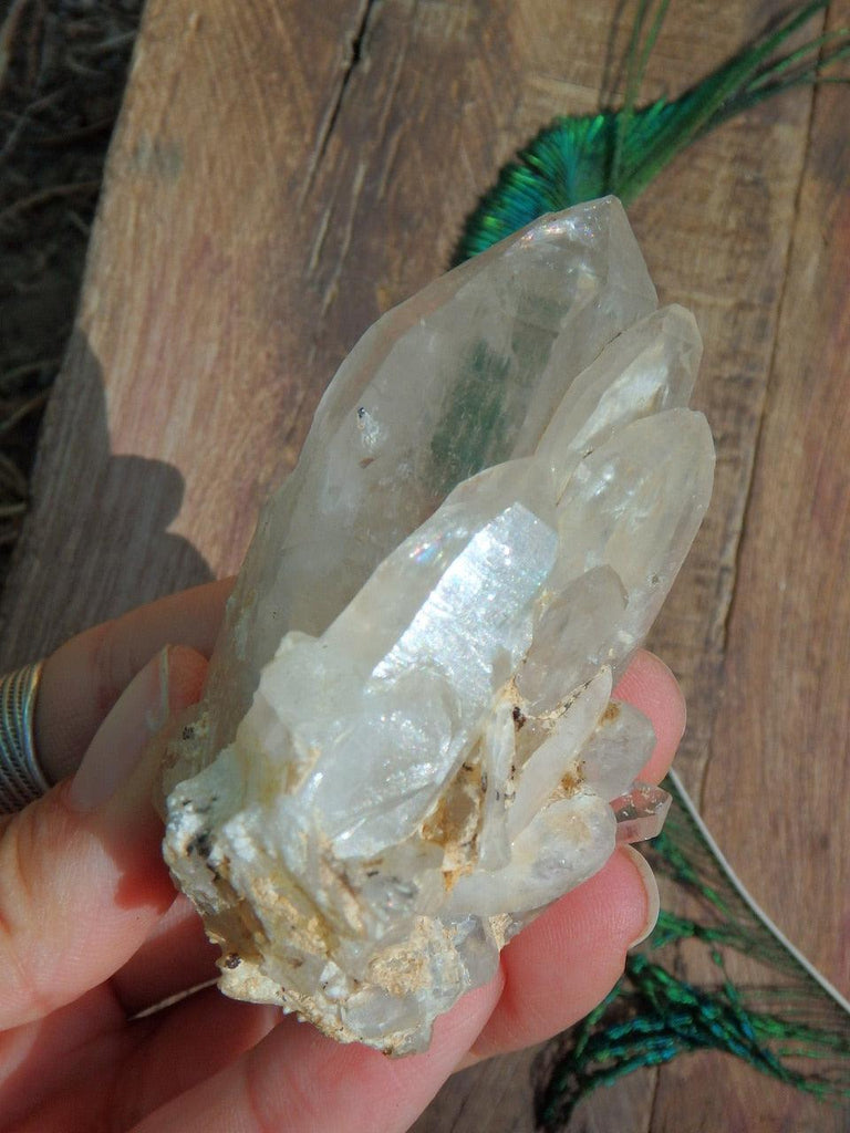 Multi Point Clear Quartz Cluster Specimen From Montana - Earth Family Crystals