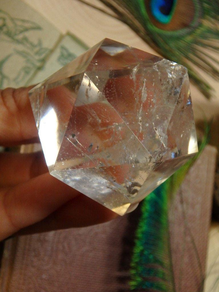 Clear Quartz Icosahedron Sacred Geometric Shape 1 - Earth Family Crystals