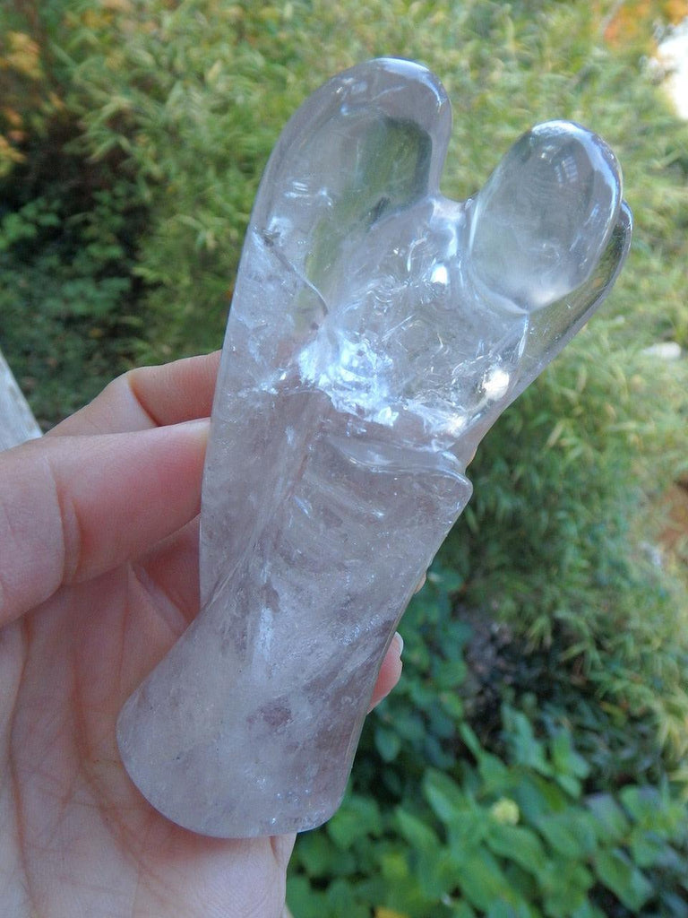 Lovely Clear Quartz Angel Carving - Earth Family Crystals