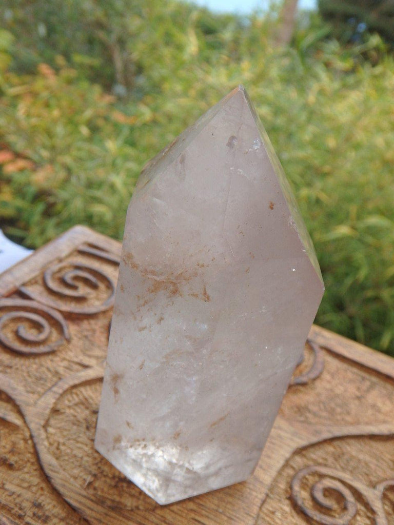 Clear Quartz Generator With Light Lithium Inclusions From Brazil - Earth Family Crystals