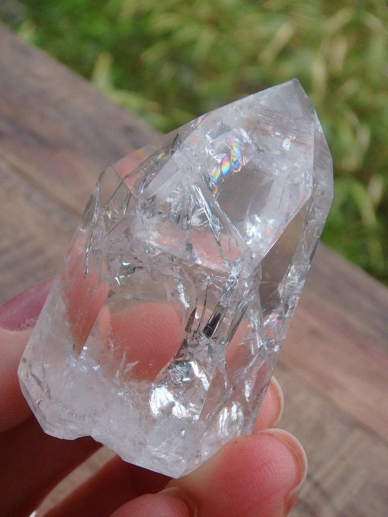 Fire & Ice Rainbow Filled Clear Quartz Tower (REDUCED) - Earth Family Crystals