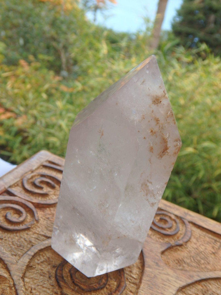 Clear Quartz Generator With Light Lithium Inclusions From Brazil - Earth Family Crystals