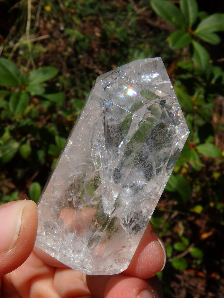 Rainbow Crackle Quartz Polished Specimen From Brazil (Reduced) - Earth Family Crystals