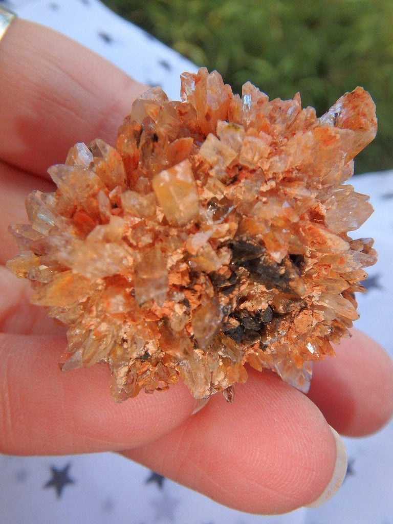 Cute Orange Creedite Hedgehog Cluster Specimen 2 - Earth Family Crystals