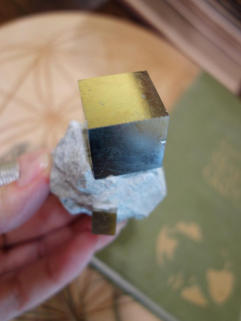 Unbelievable Natural Double Cubes of Pyrite in Matrix From Spain - Earth Family Crystals