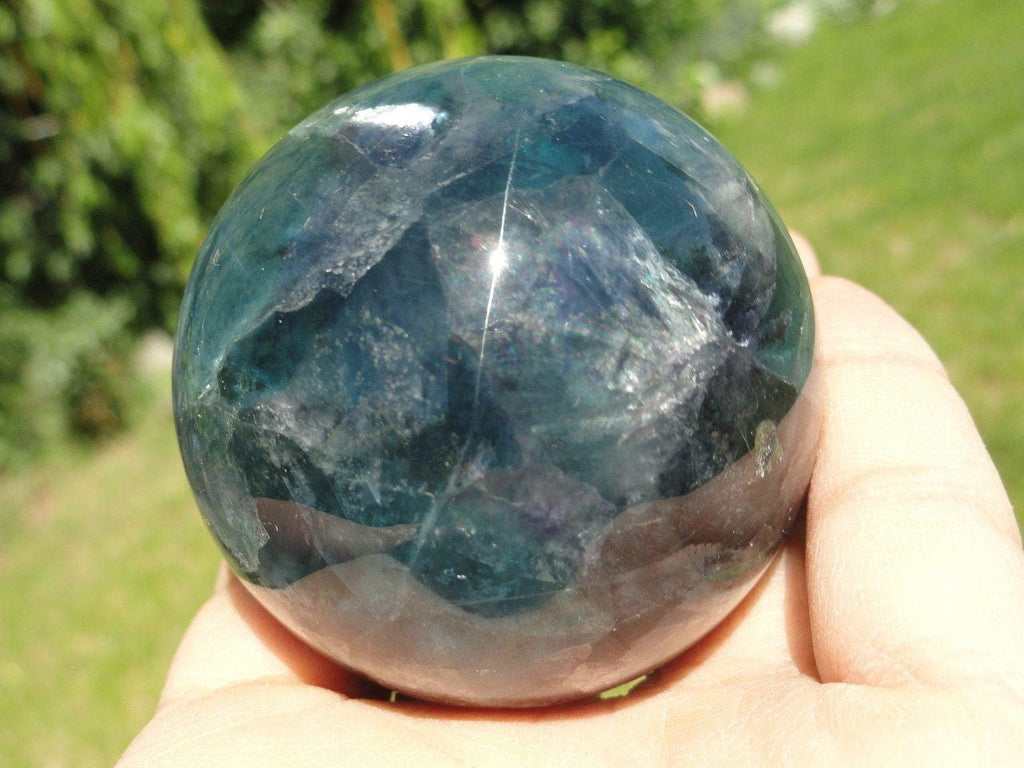 RAINBOW FLUORITE SPHERE~ Stone of Mental Enhancement & Clarity - Earth Family Crystals
