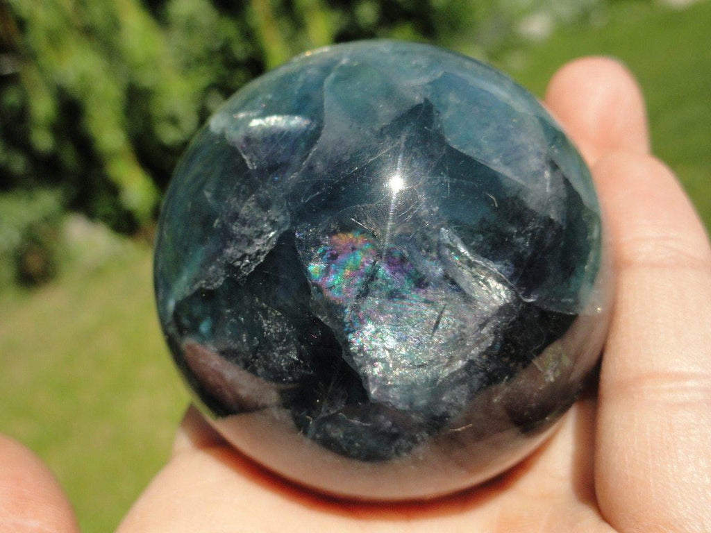 RAINBOW FLUORITE SPHERE~ Stone of Mental Enhancement & Clarity - Earth Family Crystals