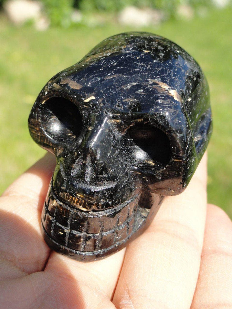 NUUMMITE CRYSTAL SKULL~ Stone of The Sorcerers - Earth Family Crystals