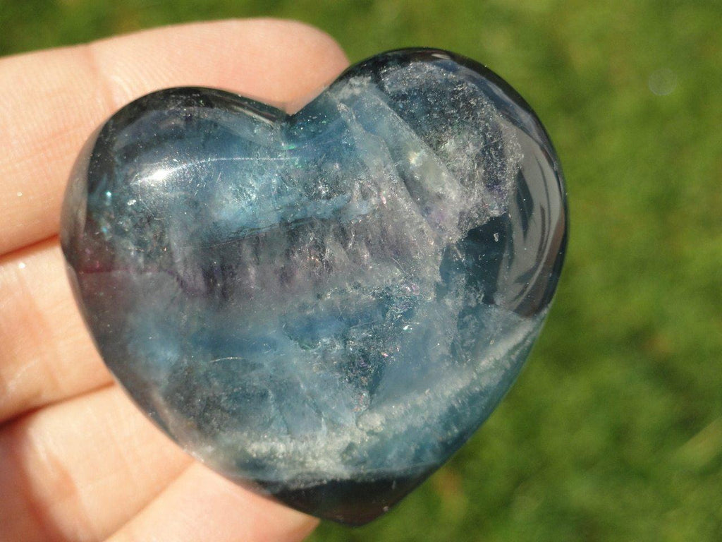 RAINBOW FLUORITE HEART - Earth Family Crystals