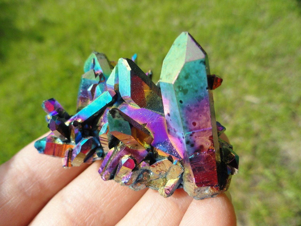 TITANIUM QUARTZ CLUSTER~ Stone of Relaxation & Humor* - Earth Family Crystals
