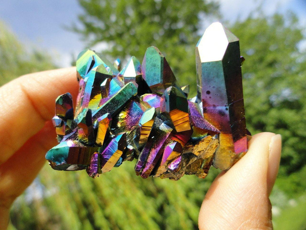 TITANIUM QUARTZ CLUSTER~ Stone of Relaxation & Humor* - Earth Family Crystals