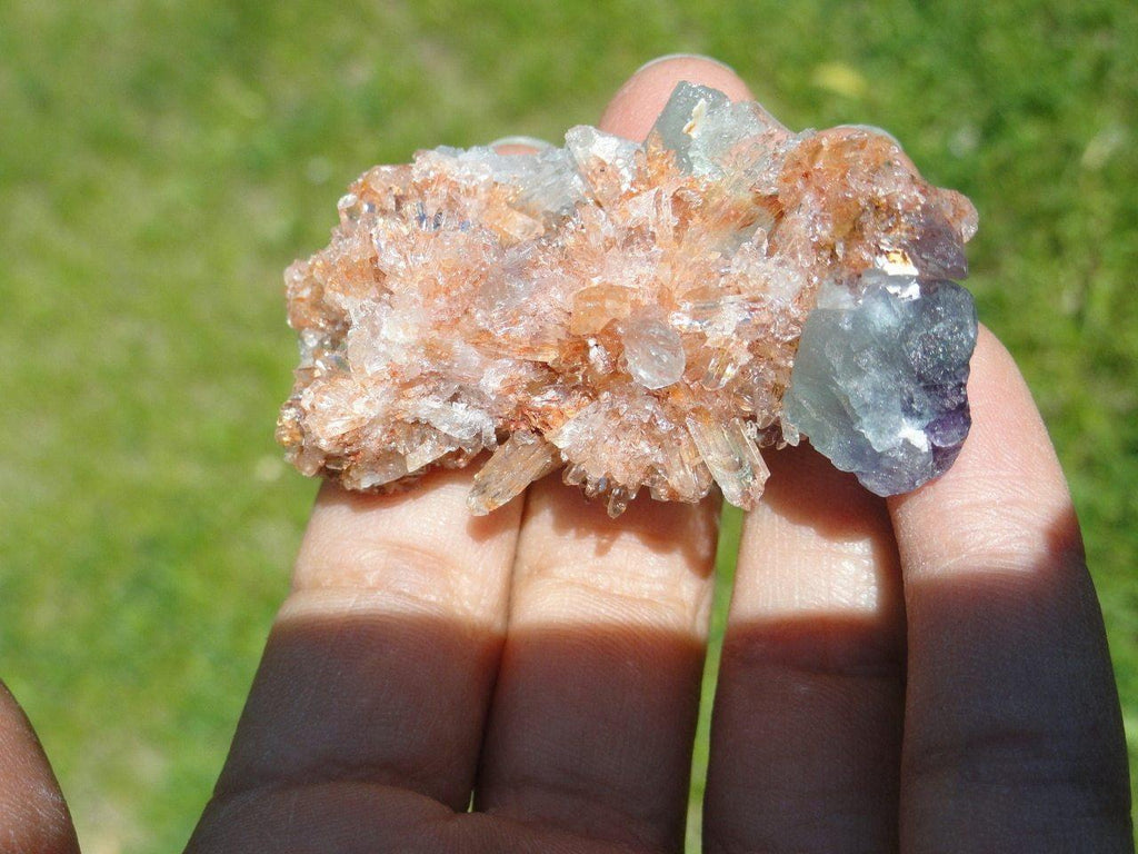 CREEDITE CLUSTER WITH FLUORITE INCLUSIONS* - Earth Family Crystals