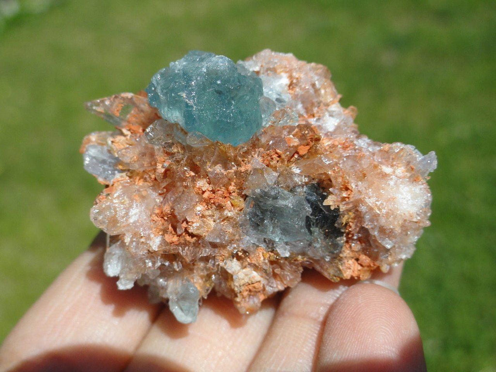 CREEDITE & FLUORITE CLUSTER~ Stone of Creative Visualization* - Earth Family Crystals