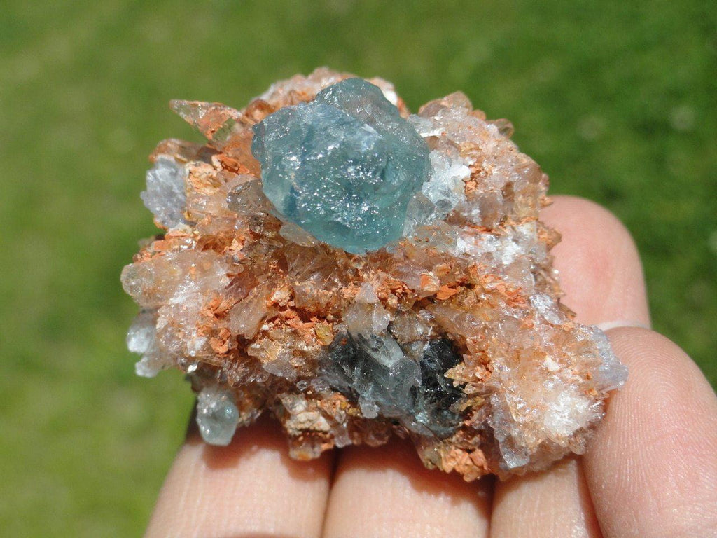 CREEDITE & FLUORITE CLUSTER~ Stone of Creative Visualization* - Earth Family Crystals