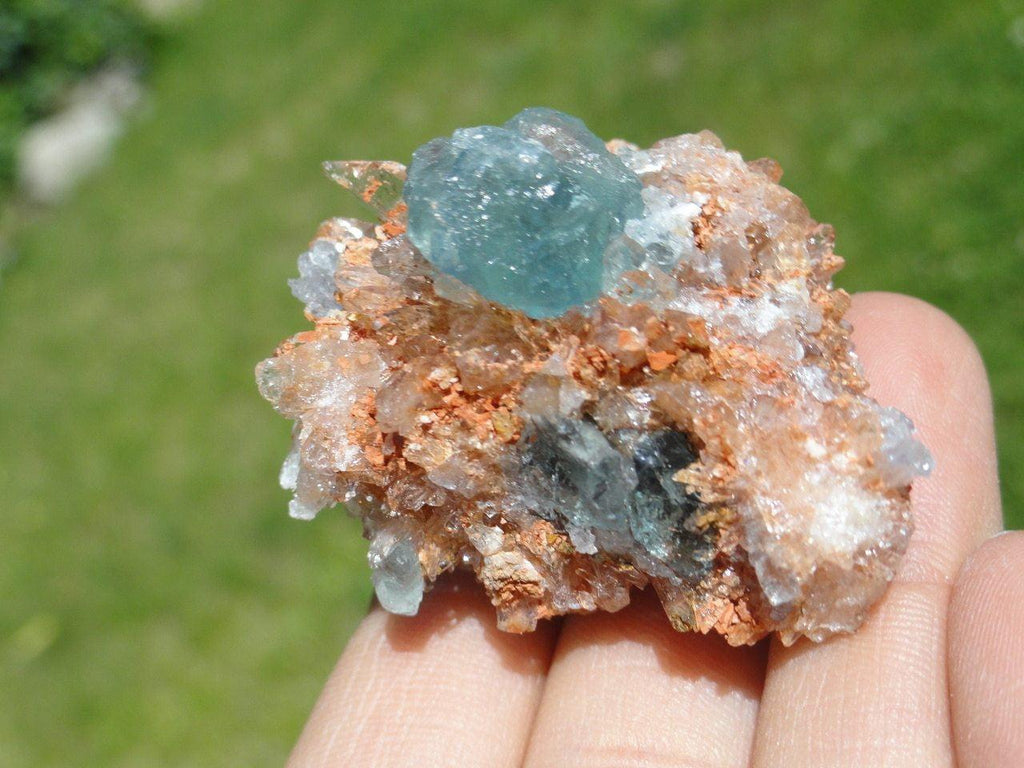 CREEDITE & FLUORITE CLUSTER~ Stone of Creative Visualization* - Earth Family Crystals