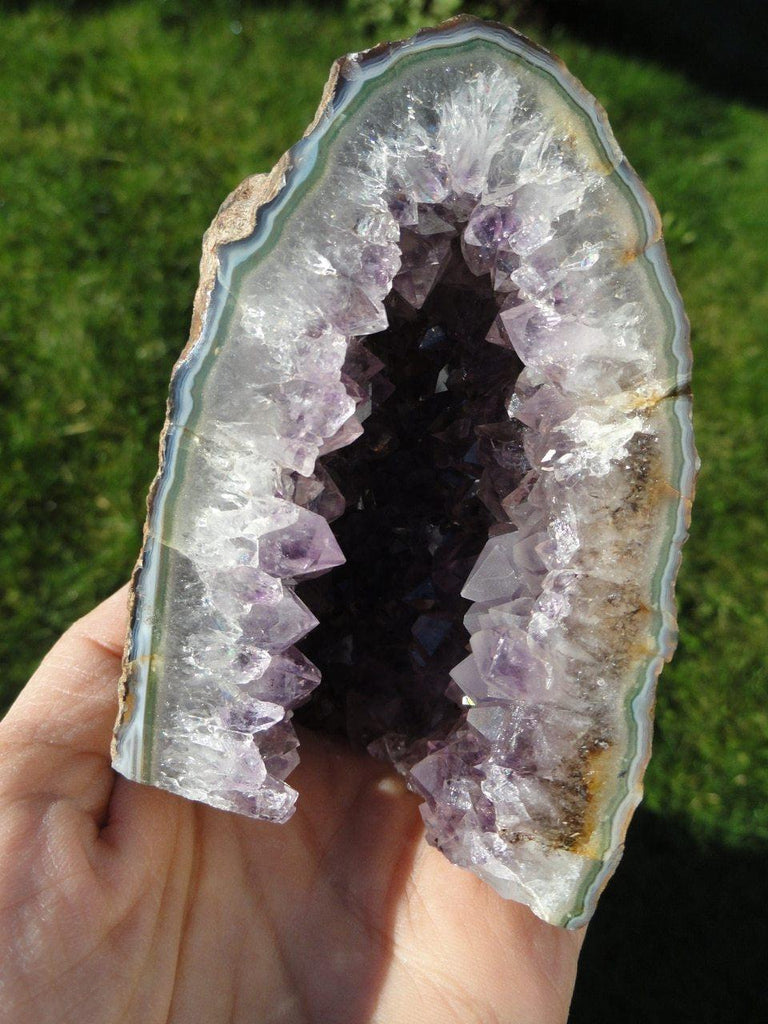PURPLE AMETHYST GEODE ** - Earth Family Crystals