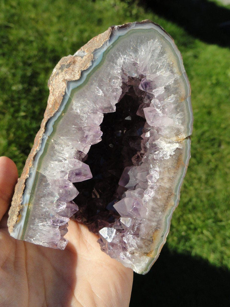 PURPLE AMETHYST GEODE ** - Earth Family Crystals